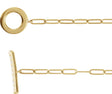 14K Gold Round Natural Diamond Accented Toggle Bracelet - Yellow Gold