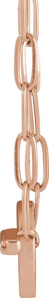 14K Gold Round Natural Diamond Accented Toggle Necklace - Rose Gold - view 2
