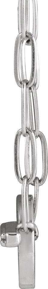 14K Gold Round Natural Diamond Accented Toggle Necklace - White Gold - view 2