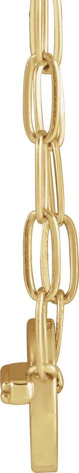 14K Gold Round Natural Diamond Accented Toggle Necklace - Yellow Gold - view 2