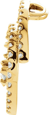 18K Gold Journey Spiral Pendant – 26x21.9mm - Yellow Gold - view 2