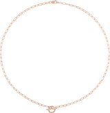 14K Gold Round Natural Diamond Accented Toggle Necklace - Rose Gold - view 3