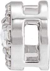 14K Gold Round Natural Diamond Halo-Style Rose-Cut Necklace or Pendant - White Gold - view 2