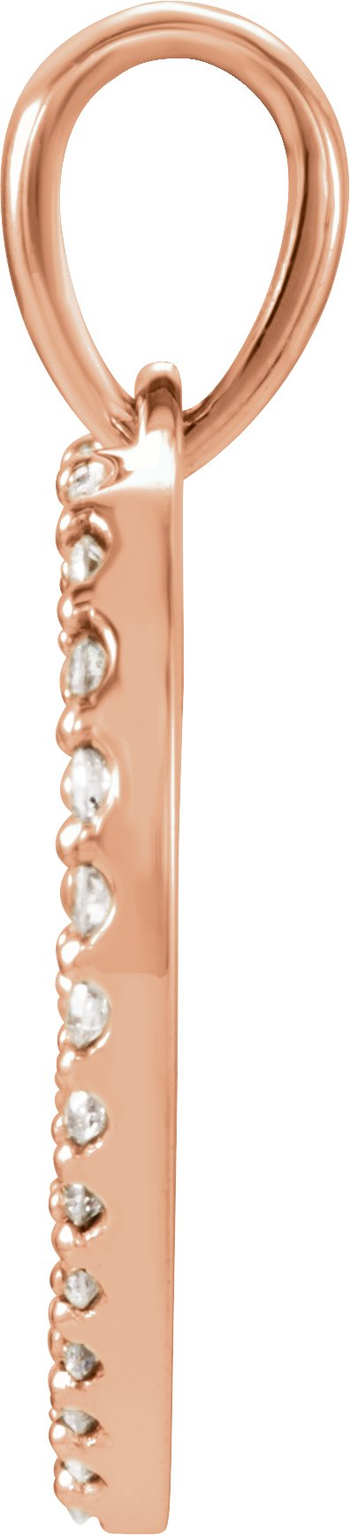 14K Gold Heart Pendant – 19.6x15.9mm - Rose Gold - view 2