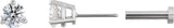 14K Gold Natural Diamond Round 3-Prong Press Fit Stud Earrings - White Gold