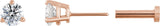 14K Gold Natural Diamond Round 3-Prong Press Fit Stud Earrings - Rose Gold