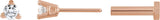 14K Gold Natural Diamond Round 3-Prong Press Fit Stud Earrings - Rose Gold