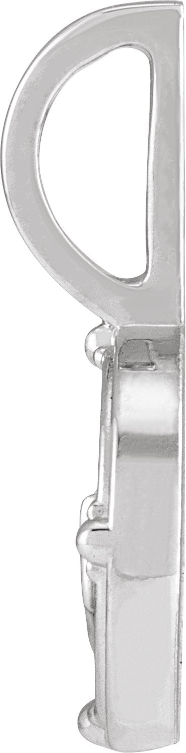 Men's 14K Gold Round Natural Diamond Element Pendant - White Gold - view 2