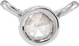 Platinum Round Natural Diamond Rose-Cut Bezel-Set Necklace