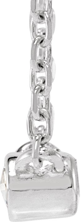 14K Gold Round Natural Diamond Rose-Cut Bezel-Set Necklace - White Gold - view 2