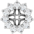 Platinum Natural Diamond Accented Earring Jackets III
