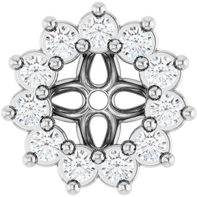 Platinum Natural Diamond Accented Earring Jackets III