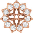 14K Gold Natural Diamond Accented Earring Jackets VI - Rose Gold