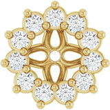 14K Gold Natural Diamond Accented Earring Jackets VI - Yellow Gold