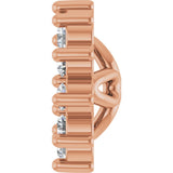 14K Gold Natural Diamond Accented Earring Jackets VI - Rose Gold - view 3