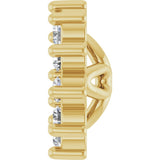 14K Gold Natural Diamond Accented Earring Jackets VI - Yellow Gold - view 3
