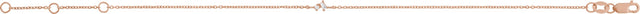 14K Gold Straight Baguette Natural Diamond Accented Link Bracelet - Rose Gold - view 2