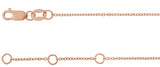 14K Gold Straight Baguette Natural Diamond Accented Link Bracelet - Rose Gold - view 3