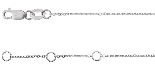14K Gold Straight Baguette Natural Diamond Accented Link Bracelet - White Gold - view 3