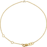 14K Gold Straight Baguette Natural Diamond Accented Link Bracelet - Yellow Gold