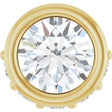 14K Gold Round Natural Diamond Accented Bezel-Set Necklace or Pendant - Yellow Gold