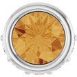Platinum Round Natural Citrine Accented Bezel-Set Necklace or Pendant