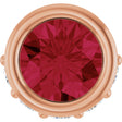 14K Gold Round Natural Ruby Accented Bezel-Set Necklace or Pendant - Rose Gold