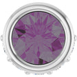 Platinum Round Lab-Grown Alexandrite Accented Bezel-Set Necklace or Pendant