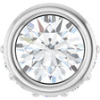 Platinum Round Natural White Sapphire Accented Bezel-Set Necklace or Pendant