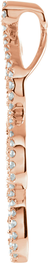 14K Gold Accented Scroll Pendant - Rose Gold - view 2
