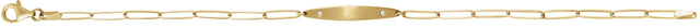 14K Gold Round Natural Diamond Engravable Curved Bar Bracelet - Yellow Gold - view 2