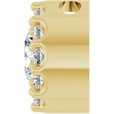 14K Gold Round Natural White Sapphire Halo-Style Pendant - Yellow Gold - view 3