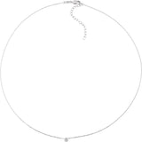 14K Gold Round Natural Diamond Solitaire Necklace – 1/2 CTW - view 3