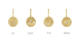 Men's 14K Gold Round Natural Diamond Element Pendant - Rose Gold - view 2