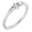 Platinum Marquise Natural Diamond Stackable Ring