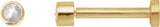 14K Gold Natural Diamond Round Rose-Cut Bezel-Set Earrings - Yellow Gold