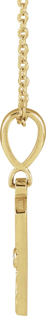 14K Gold Round Natural Diamond Accented Sun Necklace or Pendant - Yellow Gold - view 2