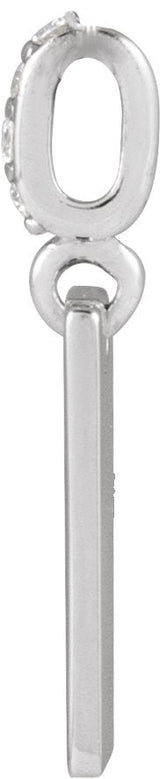 Platinum Engravable Accented Necklace or Pendant - view 2
