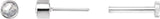 14K Gold Natural Diamond Round Rose-Cut Bezel-Set Earrings - White Gold - view 3
