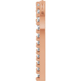 14K Gold Round Lab-Grown Diamond Accented Heart Necklace - Rose Gold - view 3