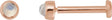 14K Gold Natural Rainbow Moonstone Round Rose-Cut Bezel-Set Earrings - Rose Gold
