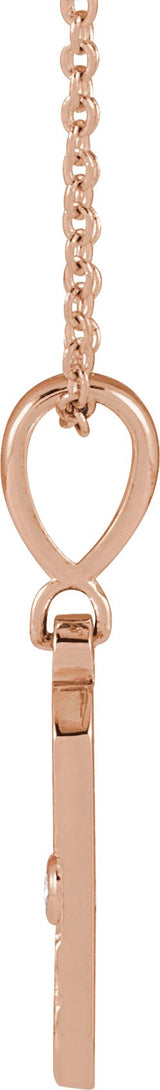 14K Gold Round Natural Diamond Accented Sun Necklace or Pendant - Rose Gold - view 2