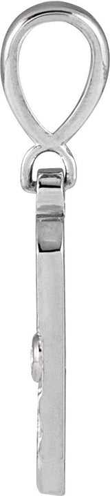14K Gold Round Natural Diamond Accented Sun Necklace or Pendant - White Gold - view 2
