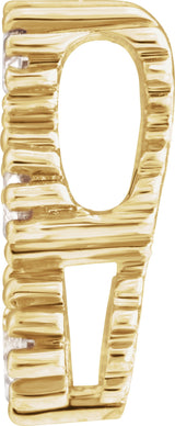 14K Gold Round Natural Diamond Three-Stone Pendant – 1/8 CTW - Yellow Gold - view 2