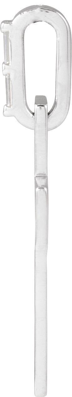 Platinum Straight Baguette Natural Diamond Accented Cross Necklace or Pendant – 0.03 CTW - view 2