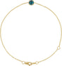 14K Gold Round Lab-Grown Alexandrite Solitaire Link Bracelet - Yellow Gold