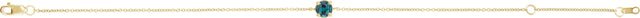 14K Gold Round Lab-Grown Alexandrite Solitaire Link Bracelet - Yellow Gold - view 2