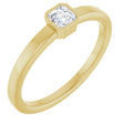 14K Gold Asscher Lab-Grown Diamond Bezel-Set Solitaire Ring - Yellow Gold