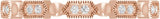 14K Gold Round Natural Diamond Stackable Ring – 1.2mm Stones - Rose Gold - view 3