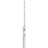 14K Gold Round Natural Diamond Accented Heart Necklace – 13.4x12.5mm - White Gold - view 3